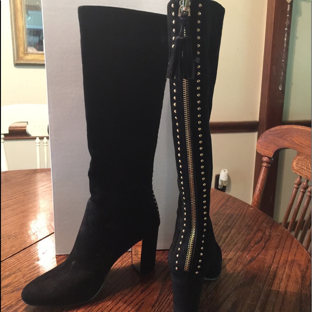 Gorgeous Black Suede Anne Klein Boots EUC
